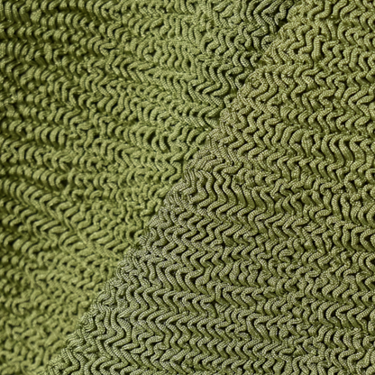 Close-up of the crinkle fabric texture in golden sage