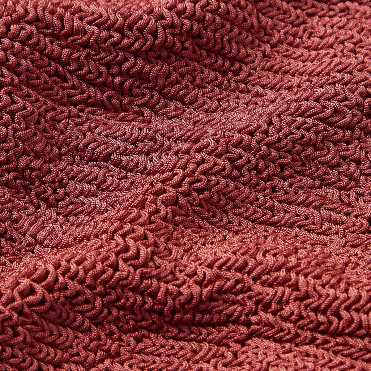 Close-up of the crinkle fabric texture in metallic cinnamon