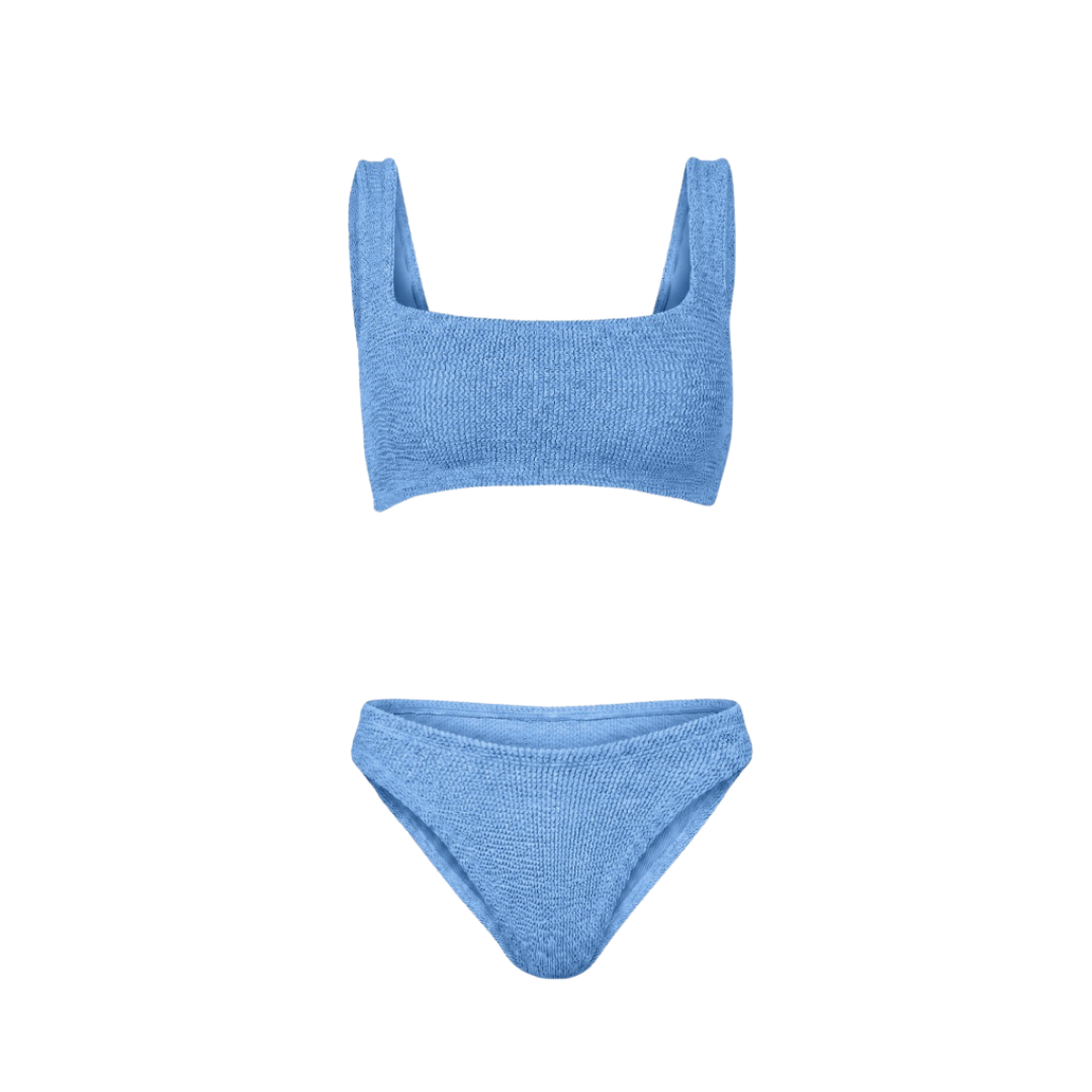 Amalfi bikini with low waisted bottoms in cornflower blue