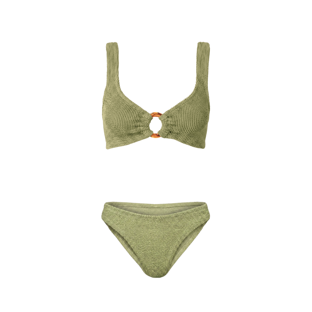 Portofino bikini with low waisted bottoms in golden sage